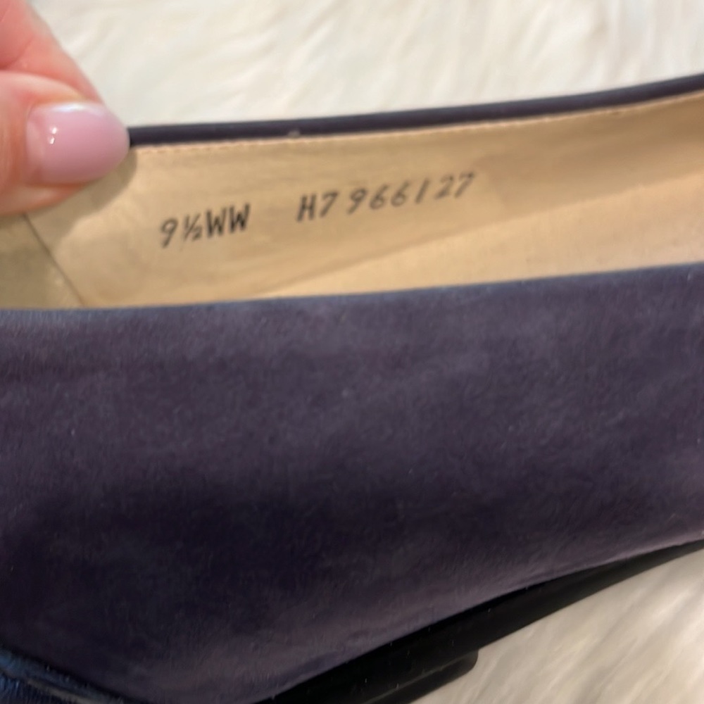SAS Scenic Flat Cosmic Blue Leather Women Shoes Size 9 1/2 WW - Picture 3 of 11
